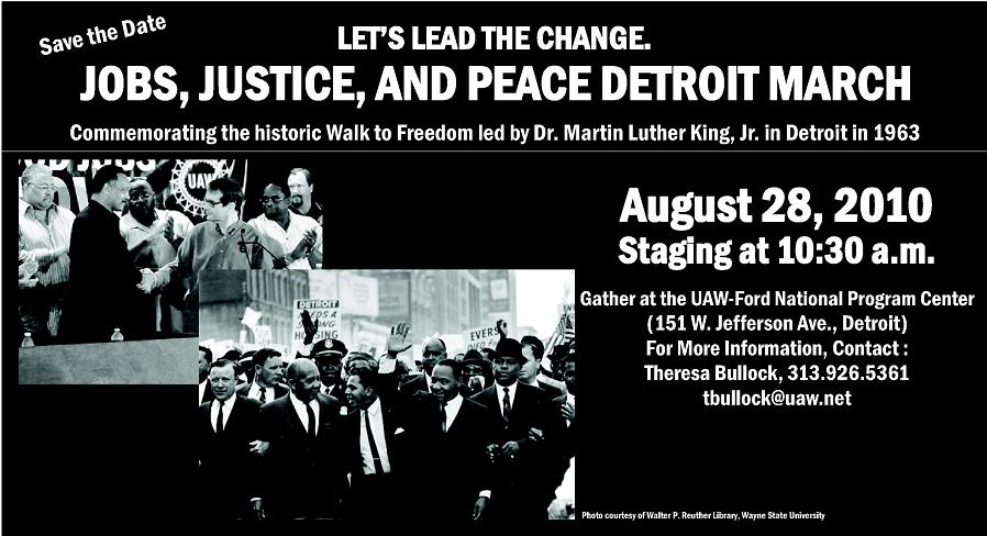 Aug. 28 Detroit March for Jobs, Justice, and Peace