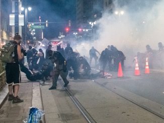 Detroit police attack demonstrators on Aug. 22, 2020